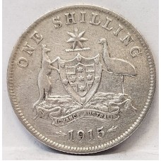 AUSTRALIA 1915 .  ONE 1 SHILLING . FULL ADVANCE AUSTRALIA